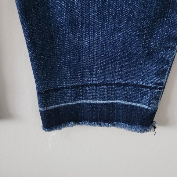PAIGE | Denim Blue Jeans Verdugo Ankle Sandy Legging Frayed Hem Stretch sz 27 - Picture 4 of 6